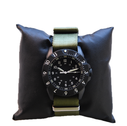 Enoksen 'Tactic' E09/BQ BLACK EDITION - Swiss Quartz Tactical Watch - 42mm